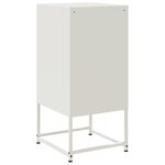 vidaXL Table de chevet blanc 36x39x78 cm acier