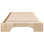 vidaXL Cadre de lit surélevé avec stockage Marron Bois massif en pin