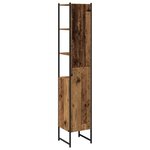 vidaXL Armoire de salle de bain Bois ancien 33 x 33 x 185 5 cm