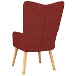 vidaXL Chaise de relaxation avec tabouret Rouge bordeaux Tissu