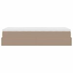 VidaXL Cadre de lit ottoman et matelas cappuccino 90x200 cm similicuir