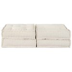 vidaXL Canapé modulaire 2 Pièces Crème 140 x 70 x 36 cm tissu
