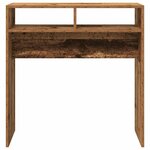 vidaXL Table console vieux bois 78x30x80 cm bois d'ingénierie