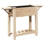 Jardinière vidaXL avec étagères 111x37x76 cm en bois massif de sapin