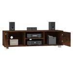 vidaXL Meuble TV Chêne fumé 140x40 5x35 cm Bois d'ingénierie