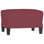vidaXL Ensemble de canapés 3 Pièces avec coussins rouge bordeaux tissu