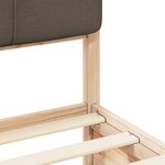 vidaXL Cadre de lit avec tête de lit rembourrée Taupe 90 x 200 cm