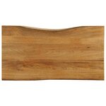 vidaXL Dessus de table 100x60x2 5 cm bord vivant bois massif manguier