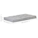 vidaXL Coussin de plancher de palette Coton 120x80x10 cm Gris