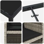 vidaXL Ensemble de salle à manger pour jardin 5 Pièces Gris clair