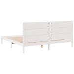 vidaXL Cadre de lit extra long sans matelas 200x220 cm bois massif