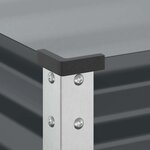 vidaXL Jardinière anthracite 45x45x88 cm acier
