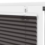 vidaXL Store plissé noir 70x200 cm largeur du tissu 69 4 cm polyester