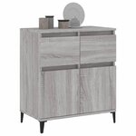vidaXL Buffet Sonoma gris 60x35x70 cm Bois d'ingénierie