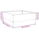 vidaXL Lit surélevé de jardin blanc 100x100x25 cm acier