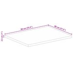 vidaXL Dessus de table 90x80x2 5 cm rectangulaire bois massif manguier