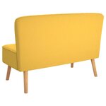 vidaXL Canapé 117x55 5x77 cm Tissu Jaune