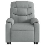 vidaXL Fauteuil de massage inclinable Gris clair Tissu