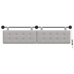 vidaXL Tête de lit suspendue Gris nuage Tissu