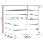 vidaXL Canapé palette d'angle de jardin bois de pin imprégné