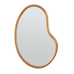 Miroir décoration moderne design mural bois MDF 75 x 55 cm effet chêne 03_0010179