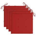 vidaXL Chaises de jardin avec coussins lot de 4 Bois d'acacia massif