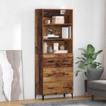 vidaXL Haut Armoire Bois Ancien 69 5 x 34 x 180 cm Bois d'ingénierie