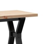 vidaXL Table basse cadre en Y 110x40x45 5 cm bois de pin massif acier