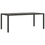vidaXL Ensemble de bistro de jardin 9 Pièces coussins noir poly rotin