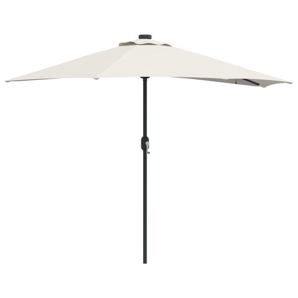 vidaXL Parasol de Jardin Half avec Poteau en Aluminium Sable 294 cm