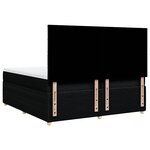 vidaXL Sommier à lattes de lit avec matelas Noir 200x200 cm Tissu