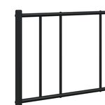 vidaXL Cadre de lit métal sans matelas avec tête de lit noir 140x200cm