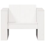 vidaXL Canapé de jardin blanc 79x60x62 cm bois de pin massif