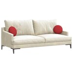 vidaXL Coussins de siège 2 Pièces Rouge Ø30 x 13 cm tissu