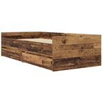 vidaXL Cadre de lit avec tiroir Bois Ancien 90 x 200 cm Pin massif