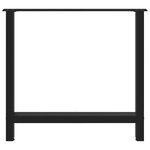vidaXL Pieds de table à manger Noir 2 pièces 70 x (72-73) cm Acier