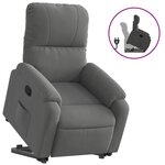 vidaXL Fauteuil inclinable gris foncé tissu microfibre