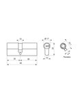 THIRARD - Cylindre de serrure débrayable Transit 1  35x50mm  5 clés  nickelé
