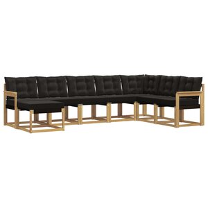 vidaXL Ensemble de canapés d'extérieur 8 pc Blanc et noir