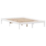 vidaXL Cadre de lit sans matelas blanc 140x190 cm bois de pin massif