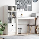 vidaXL Bureau avec rangement avec tiroir 2 Pièces Blanc 90 x 40 x 76 cm