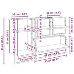 vidaXL Ensemble d'étagères murales 4 Pièces Bois Ancien 65 x 25 x 30 cm
