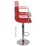 vidaXL Tabourets de bar lot de 2 rouge bordeaux similicuir