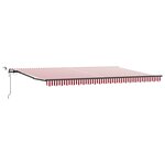 vidaXL Tissu de auvent Rouge et Blanc 500 × 300 cm Polyester
