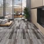 vidaXL Dalles de plancher PVC 4 46 m² 3 mm autoadhésif bois rayé