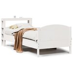 vidaXL Cadre de lit sans matelas blanc 90x200 cm bois de pin massif