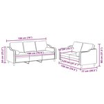 vidaXL Ensemble de canapés 2 Pièces avec coussins rouge bordeaux tissu