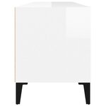 vidaXL Meuble TV blanc brillant 100x34 5x44 5 cm bois d'ingénierie