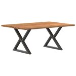 vidaXL Table à manger marron clair bois de chêne massif rectangulaire