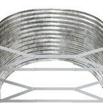 vidaXL Lit surélevé de jardin Argenté Acier enduit de poudre